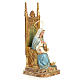 Sacré-Coeur de Marie sur trône 40 cm pâte bois finition supérieu s4