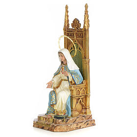 Sagrado Coração de Maria no trono 40 cm pasta madeira acab. superior