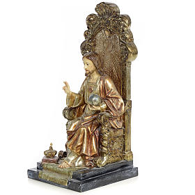 Sacré-Coeur Jésus 25 cm pâte à bois finition polychrome