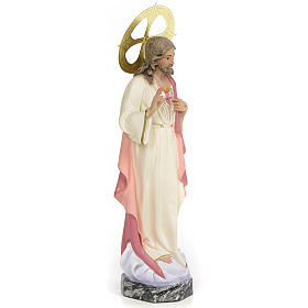 Sacré-Coeur Jésus 30 cm pâte à bois finition simple