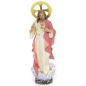 Sacro Cuore di Gesù 30 cm pasta di legno dec. fine