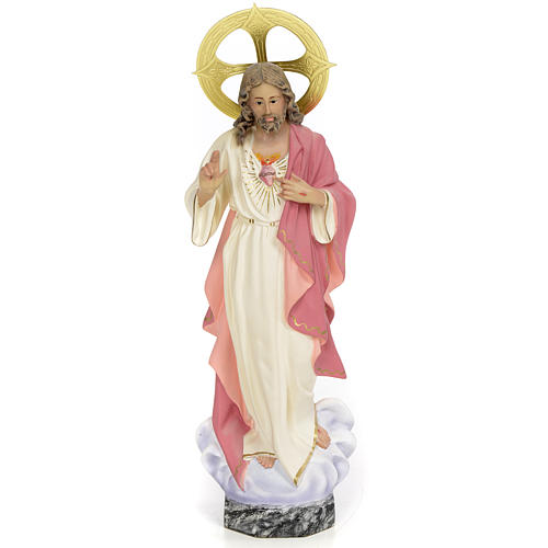 Sacro Cuore di Gesù 30 cm pasta di legno dec. fine 1