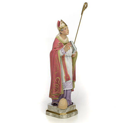 San Biagio Vescovo 20 cm pasta di legno dec. elegante 2