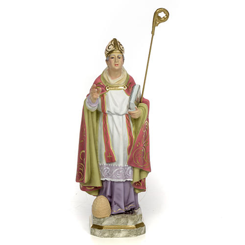 Saint Blaise 20cm wood paste, elegant decoration 1