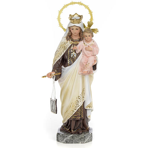 Our Lady of Mount Carmel 30cm wood paste, elegant decoration 1