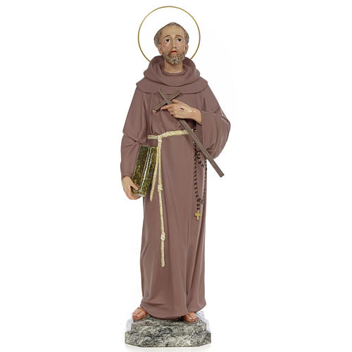 San Francesco d'Assisi 50 cm pasta di legno dec. fine 1