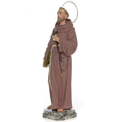San Francesco d'Assisi 50 cm pasta di legno dec. fine 2