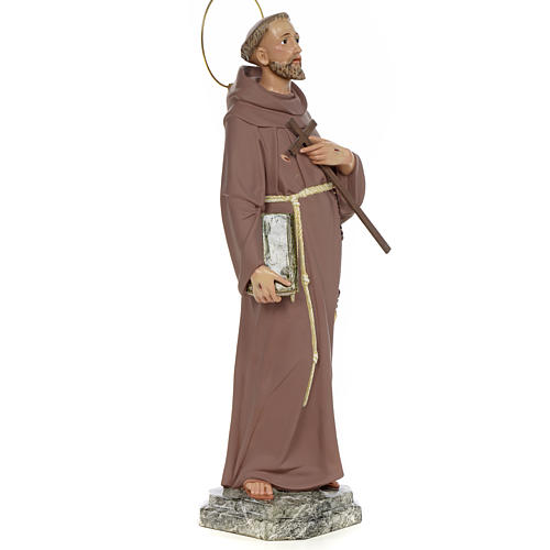San Francesco d'Assisi 50 cm pasta di legno dec. fine 4