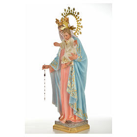 Our Lady of the Rosary 50cm in wood paste, superior decoration