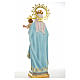 Our Lady of the Rosary 50cm in wood paste, superior decoration s3