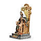 Sacro Cuore di Maria trono 40 cm pasta legno dec. superiore s2