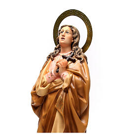 Mary Magdalene statue in wooden paste 60cm, elegant finish