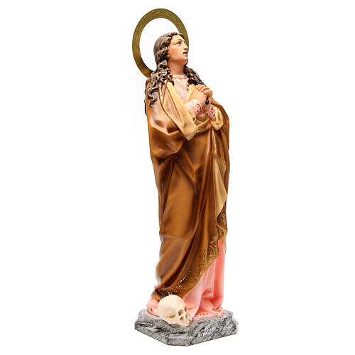 Mary Magdalene statue in wooden paste 60cm, elegant finish 5