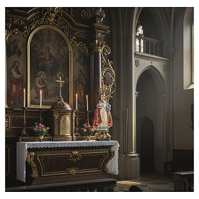 Prager Jesulein, 50 cm, aus Holzmasse, feines Dekor