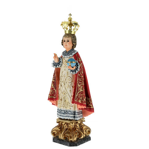 Niño Jesús de Praga 50 cm de pasta de madera, acabado elegante 5