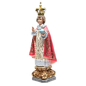 Imagens em Madeira Pintada: Menino Jesus de Praha 50 cm acab. elegante pasta madeira