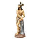 Jesus tied to the column 60 cm wood paste antiqued decoration s2