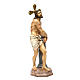 Jesus tied to the column 60 cm wood paste antiqued decoration s4