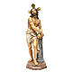 Jesus tied to the column 60 cm wood paste antiqued decoration s1