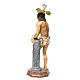 Jesus tied to the column 60 cm wood paste antiqued decoration s3