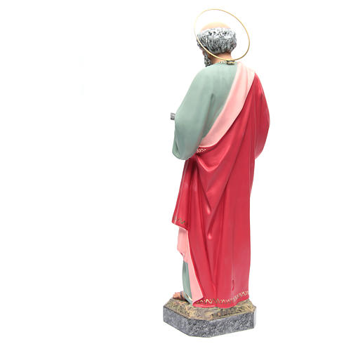 Statue Saint Pierre  60 cm pâte à bois dec. fine 3