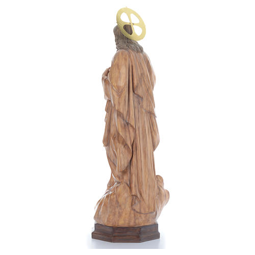 Sacro Cuore di Gesù 80 cm pasta di legno dec. brunita 4