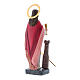 Saint Barbara statue in coloured wood paste 30 cm s4