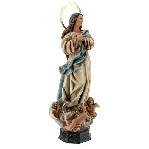 Estatua Virgen Inmaculada 60 cm pulpa madera dec. elegante 5