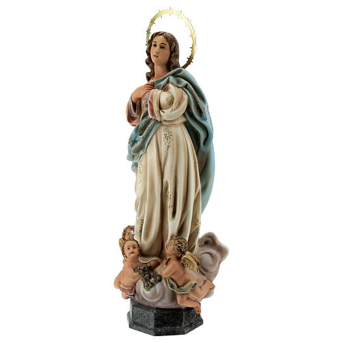 Statua Madonna immacolata 60 cm pasta legno dec. elegante 3