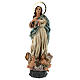 Statua Madonna immacolata 60 cm pasta legno dec. elegante s1