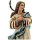 Statua Madonna immacolata 60 cm pasta legno dec. elegante s4