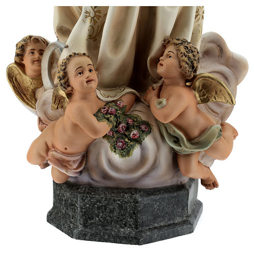 Immaculate Virgin in wood paste, 23 1/2 inches elegant finish 7
