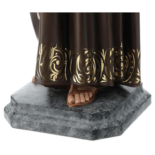 Saint Francis of Assisi statue 80 cm wood pupl with elegant finish 10