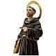 Saint Francis of Assisi statue 80 cm wood pupl with elegant finish s7