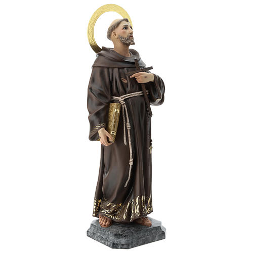 Statua San Francesco d'Assisi 80 cm pasta di legno dec. Elegante 5