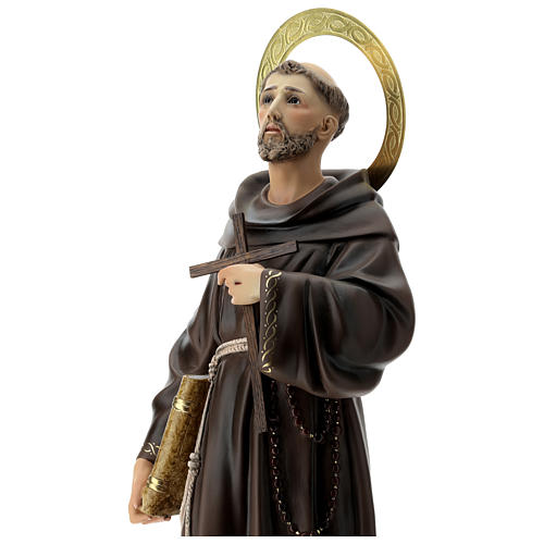 Statua San Francesco d'Assisi 80 cm pasta di legno dec. Elegante 7