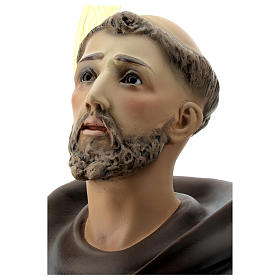 Saint Francis statue in wood paste, 31 in elegant finish