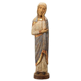Estatua Virgen del Calvario madera pintado monjes Bethléem 50 cm