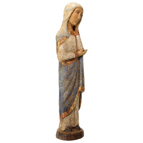 Imagem Nossa Senhora do Calvário madeira pintada monges do Atelier Saint Joseph de Bethléem 50 cm 3