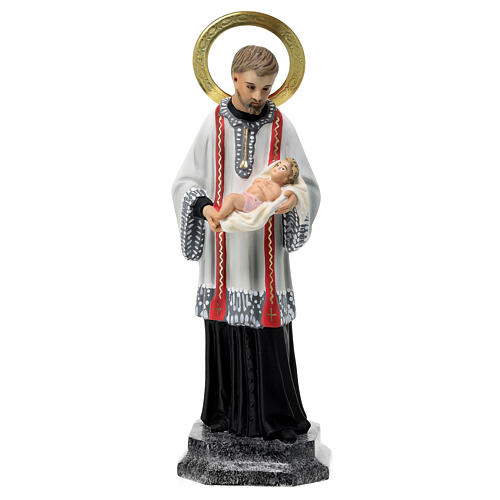 Estatua San Gaetano pasta de madera 20 cm elegante 1
