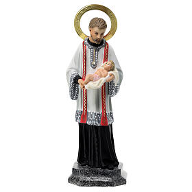 Statue Saint Gaétan pâte à bois 20 cm finition fine