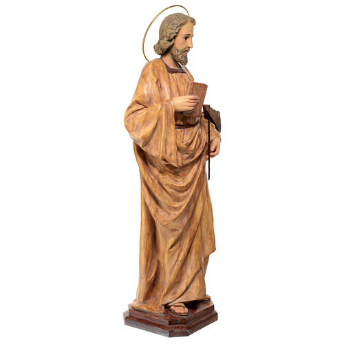 Estatua San Judas Tadeo pasta de madera 60 cm efecto madera 3