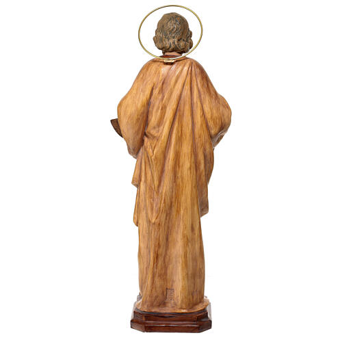 Estatua San Judas Tadeo pasta de madera 60 cm efecto madera 6