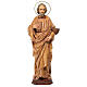 Estatua San Judas Tadeo pasta de madera 60 cm efecto madera s1