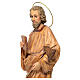 Estatua San Judas Tadeo pasta de madera 60 cm efecto madera s4