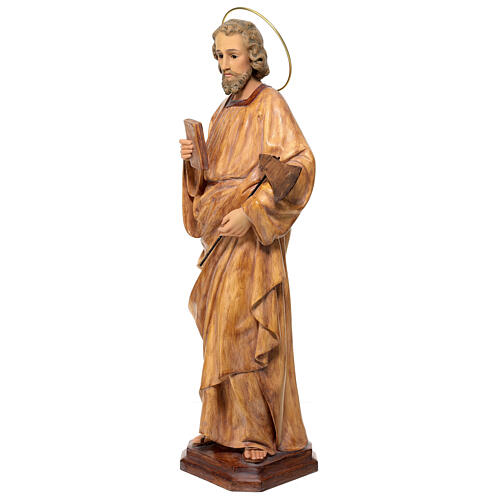Statua San Giuda Taddeo pasta di legno 60 cm finitura legno 5