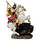 Statue of St George and the Dragon, painted wood pulp, h 20 cm s6