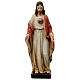 Statue Sacred Heart of Jesus painted wood pulp 20 cm s1