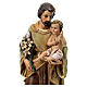 Statue of St Joseph with Jesus Child, painted wood pulp, h 20 cm s4