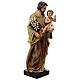 Statue of St Joseph with Jesus Child, painted wood pulp, h 20 cm s5